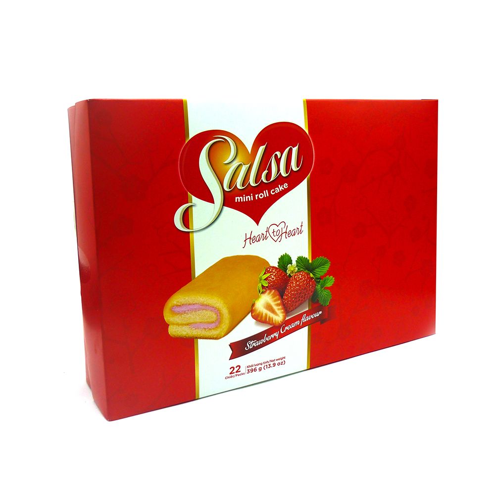 Bánh Cuộn Kem Hương Dâu Salsa Mini Roll (396g)