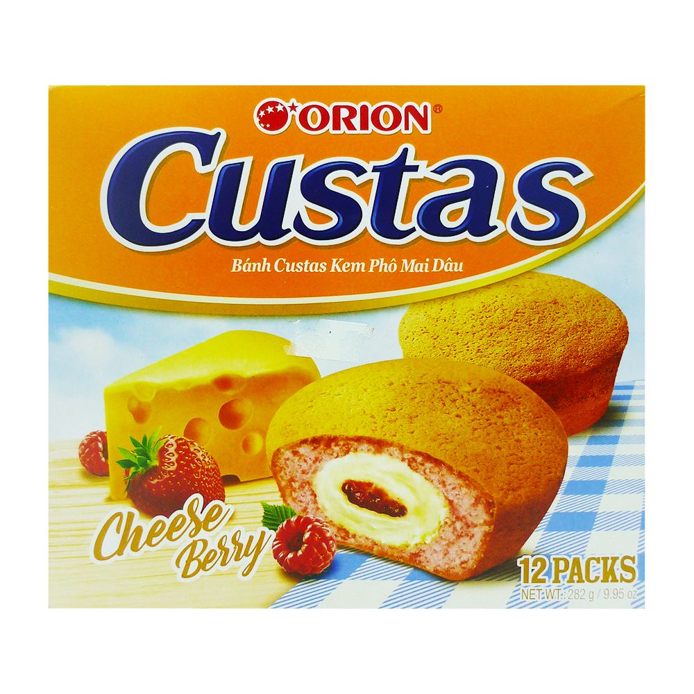 Bánh Custas Kem Phô Mai Dâu (23,5g x 12 Gói)