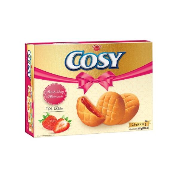 Bánh Cosy nhân mứt vị dâu 240g *12 hộp