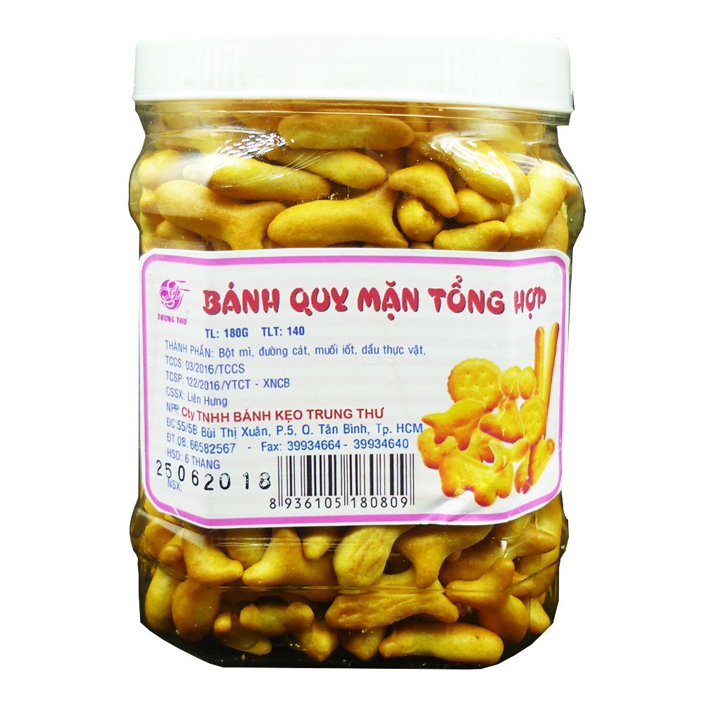 Bánh Quy Mặn Tổng Hợp Trung Thư (180g)