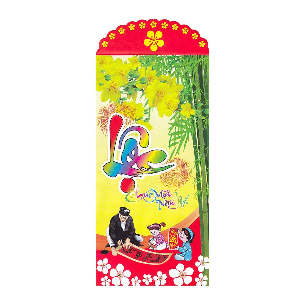 Bao Lì Xì Đỏ Thường Chúc Mừng Năm Mới (6 Cái/Xấp)