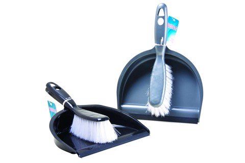 Bộ Chổi Và Đồ Gom Rác Bạc/Đen