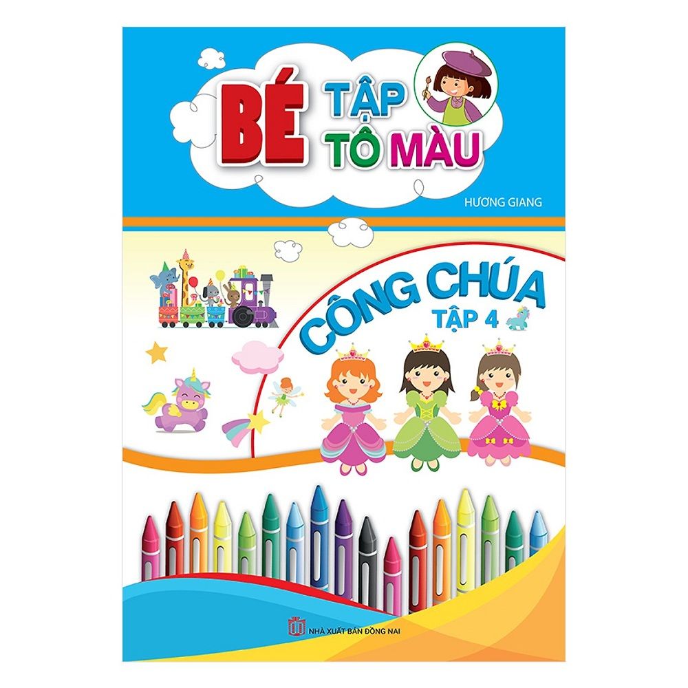 Bé tập tô màu Công Chúa T4