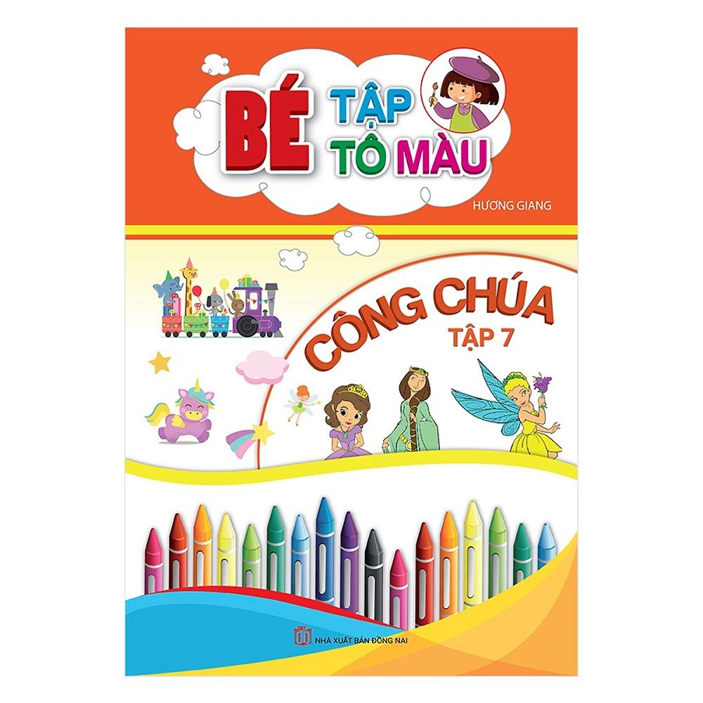 Bé tập tô màu Công Chúa T7