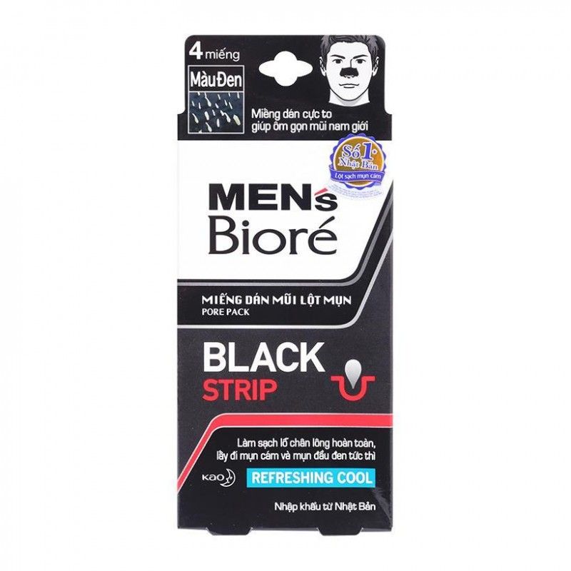 Miếng Dán Mũi Lột Mụn Men's Biore Black Strip