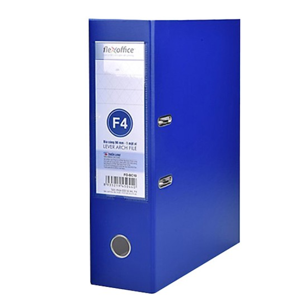 Bìa Còng Flexoffice F4 FO-BC10 (1Mặt Xi) - Xanh Nhạt