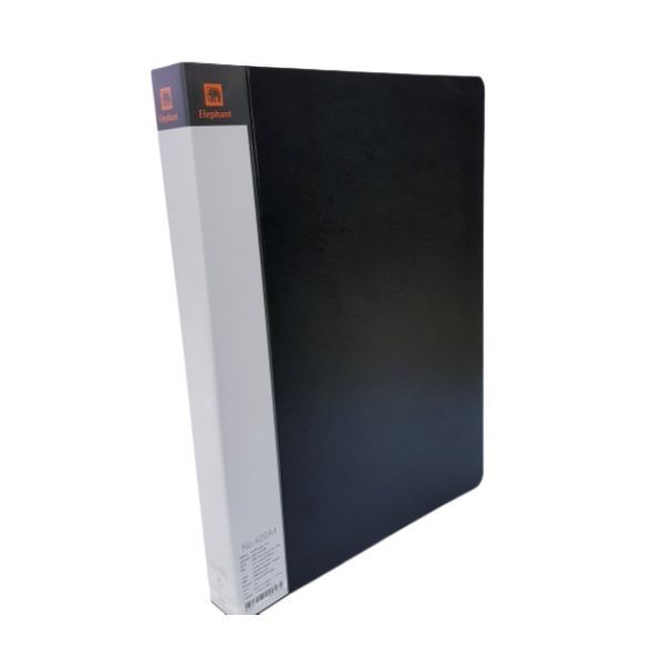 Bìa Nhẫn Nhựa 2 Khoen A4 3F5 Elephant 420 - Màu Đen