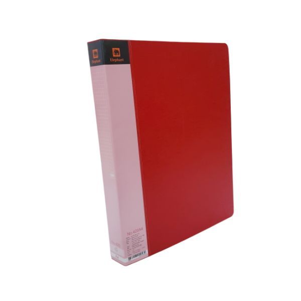 Bìa Nhẫn Nhựa 2 Khoen A4 3F5 Elephant 420 - Màu Đỏ