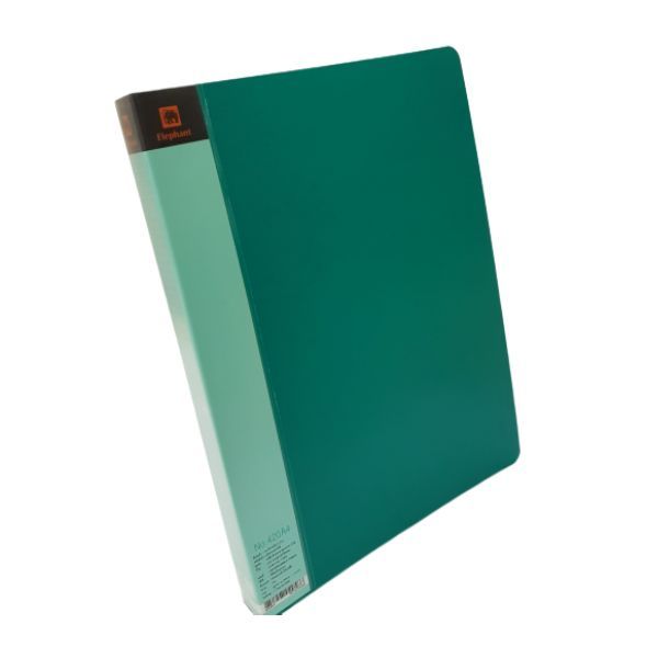 Bìa Nhẫn Nhựa 2 Khoen A4 3F5 Elephant 420 - Màu Xanh Lá