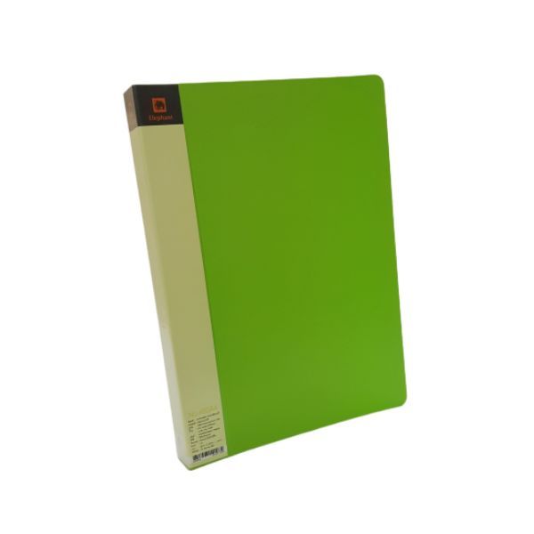 Bìa Nhẫn Nhựa 2 Khoen A4 3F5 Elephant 450 - Màu Xanh Lá