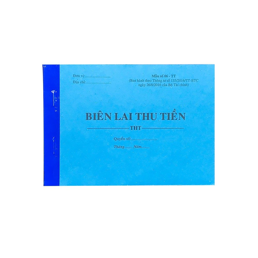Biên Lai Thu Tiền 2 Liên Dày