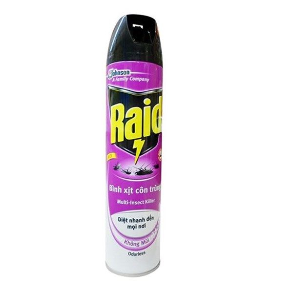 Bình Xịt Côn Trùng Raid Không Mùi 600ml