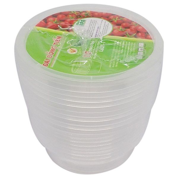Bộ 10 Hộp Nhựa Tròn Đại Đồng Tiến L621-1 (250ml)