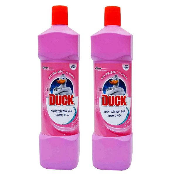 Bộ 2 Chai Tẩy Nhà Tắm Hương Hoa Duck (900ml)