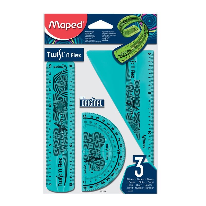 Bộ 3 Thước Học Sinh Cuộn Mềm - 895024 - Maped
