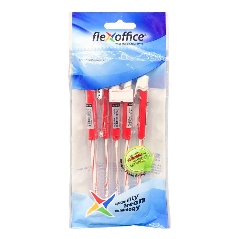 Bộ 5 Cây Bút Bi Thiên Long FO-039