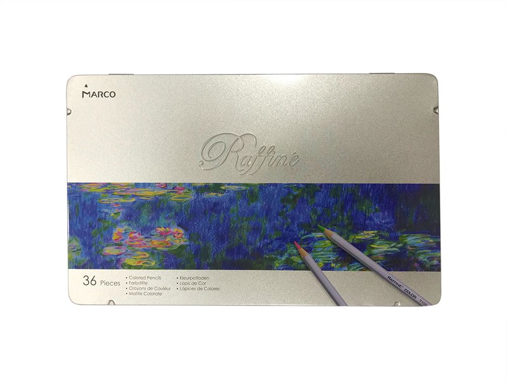 Bộ Chì Tô 36 Màu Khô Cao Cấp Marco Raffine 7100-36TN (Hộp Thiếc)