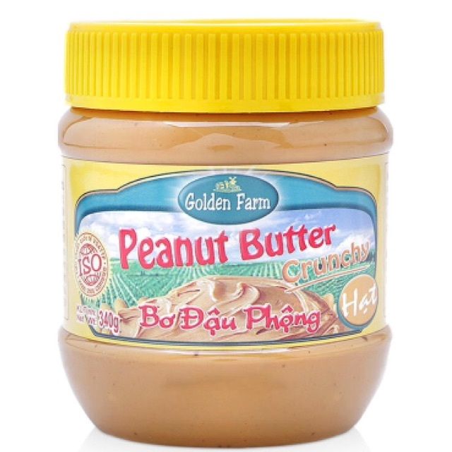 Bơ Đậu Phộng Hạt Golden Farm (340g)