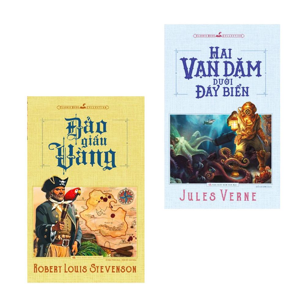 Combo Hai Vạn Dặm Dưới Biển ( Hai Vạn Dặm Dưới Đáy Biển + Đảo Giấu Vàng)