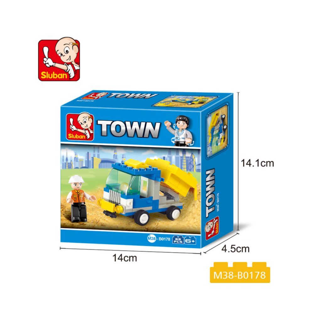 M38-B0178 TOWN - Bộ lắp ráp xe xây dựng SLUBAN (65pcs)
