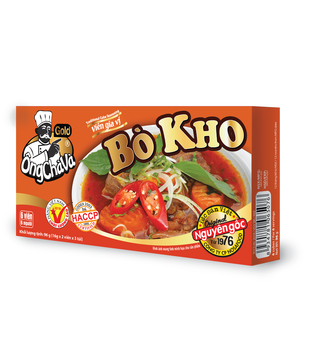 Viên Gia Vị Bò Kho Gold - Ông Chà Và - 126g
