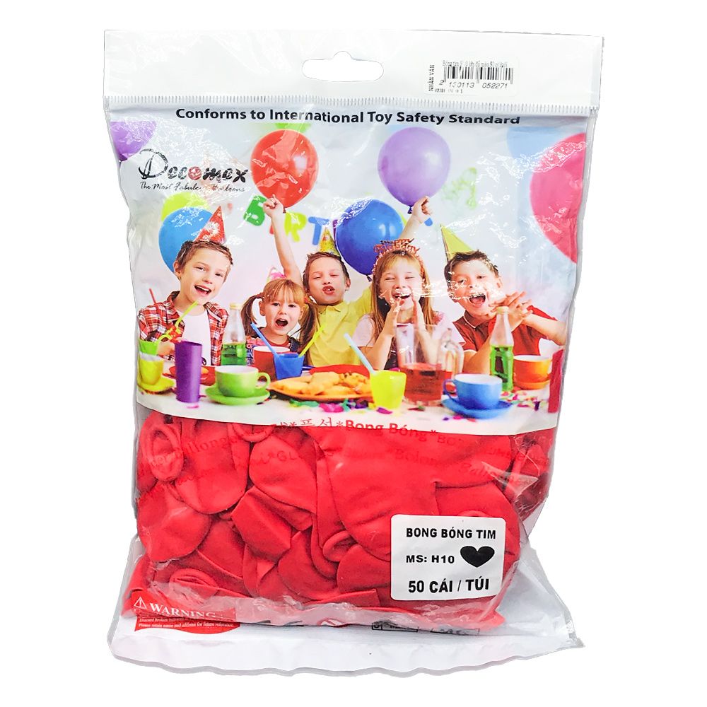 Bong Bóng Tim Lớn Đủ Màu H10 ( 50 Cái/Gói)