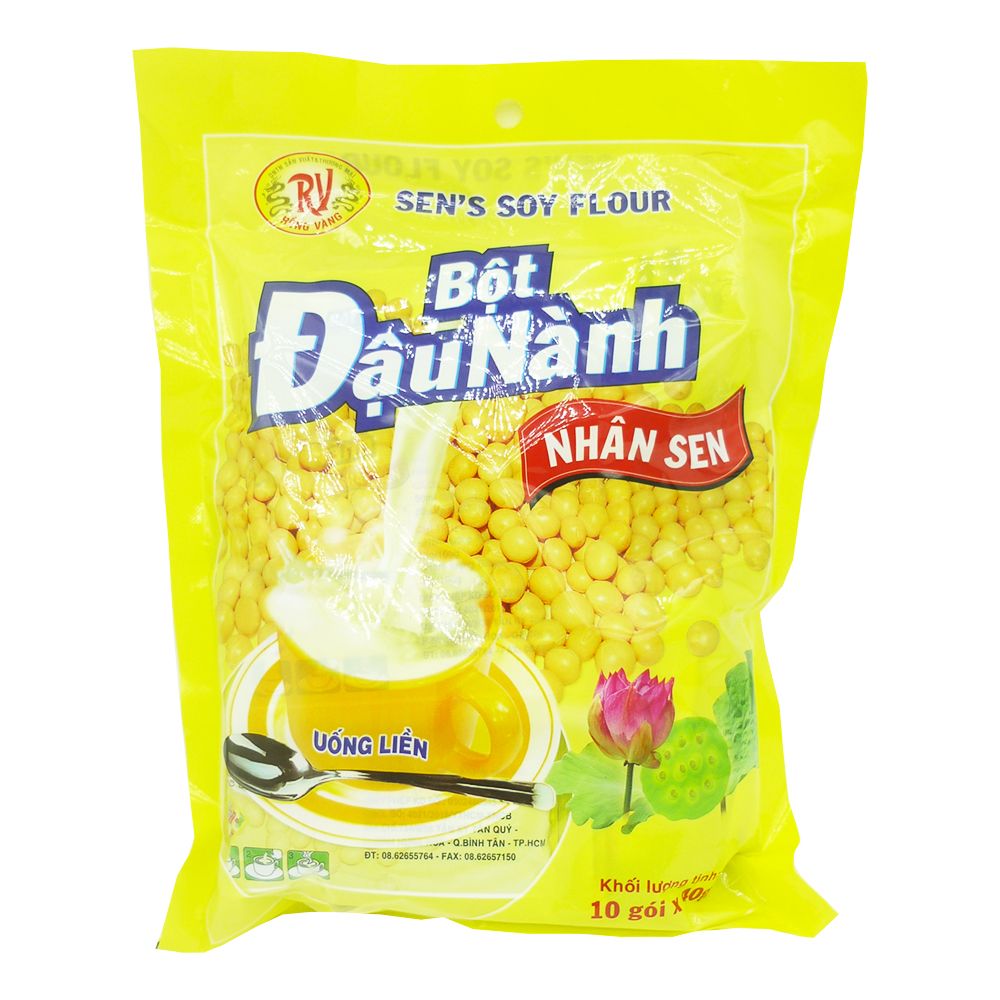 Bột Đậu Nành Nhân Sen Rồng Vàng 400g (10 Gói)