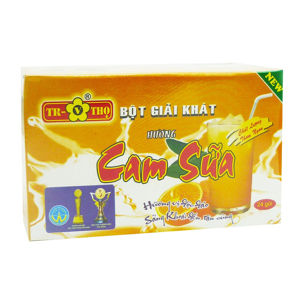  Bột Giải Khát Hương Cam Sữa (24 Gói) 