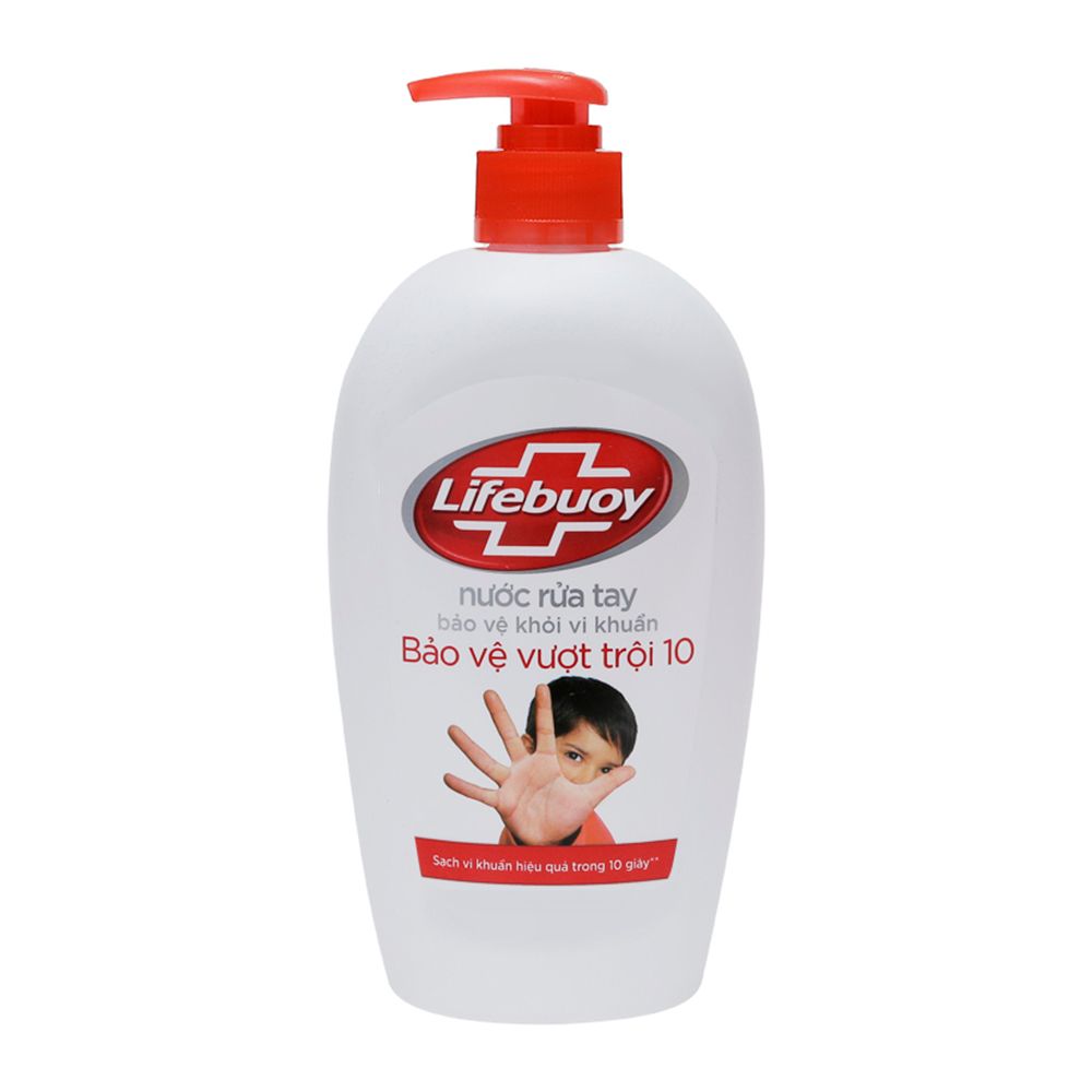 Nước Rửa Tay Lifebuoy - Bảo Vệ Vượt Trội 10 (Chai / 500g)