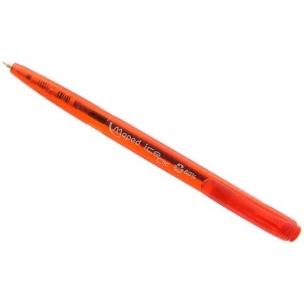Bút Bi Bấm Maped Mực Đỏ