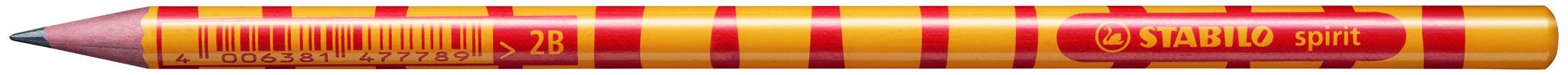PC419Y-2B Chì gỗ spirit 2B màu đen sọc đỏ
