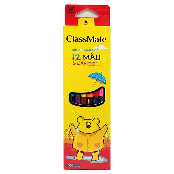 Bút Chì Màu Class Mate 2 Đầu 12 màu