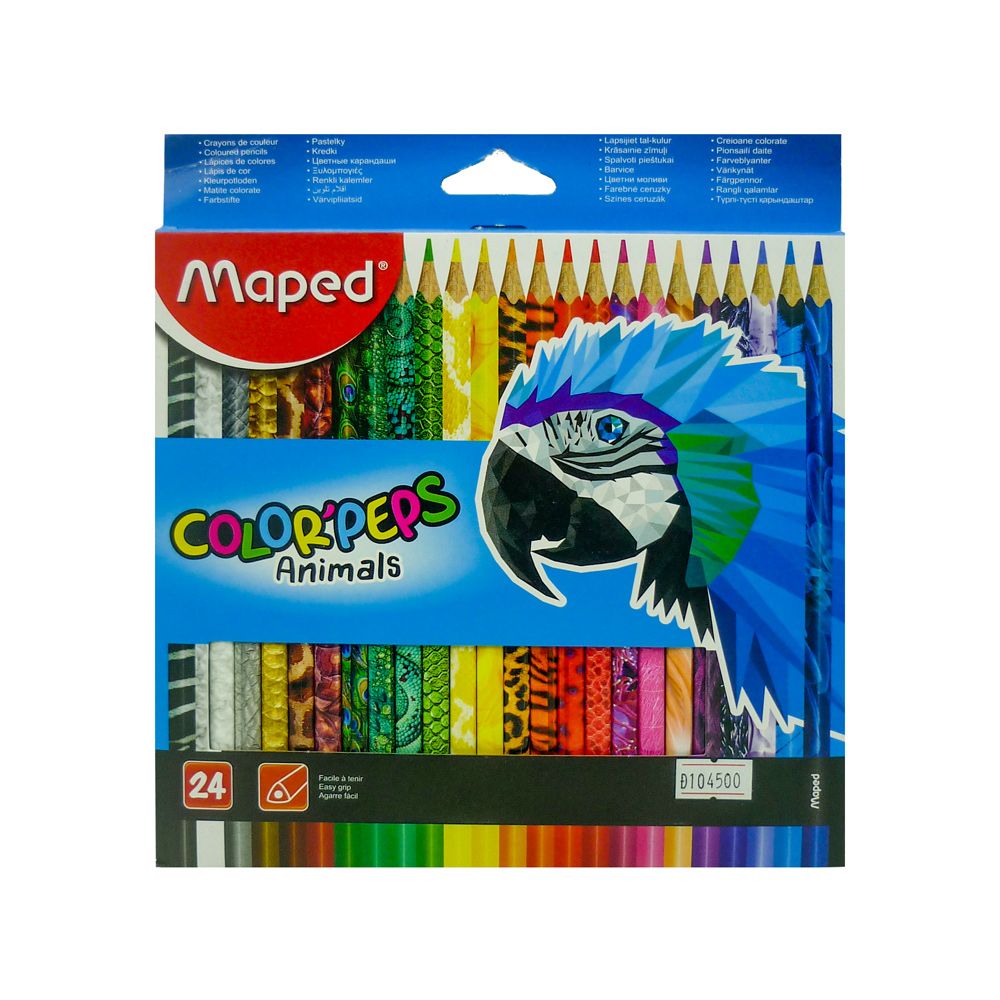 Bút Chì Màu Maped Color ' Peps Animals (24 Màu)