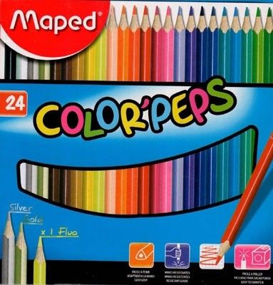 Bút Chì Màu Maped Hộp Giấy – 24 Màu