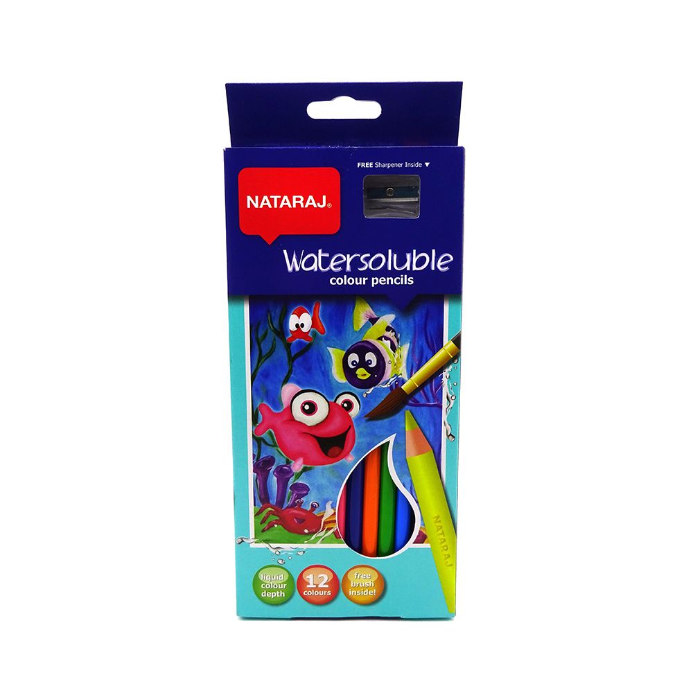 Bút Chì Màu Nataraj Watersoluble (Hộp 12 Màu)