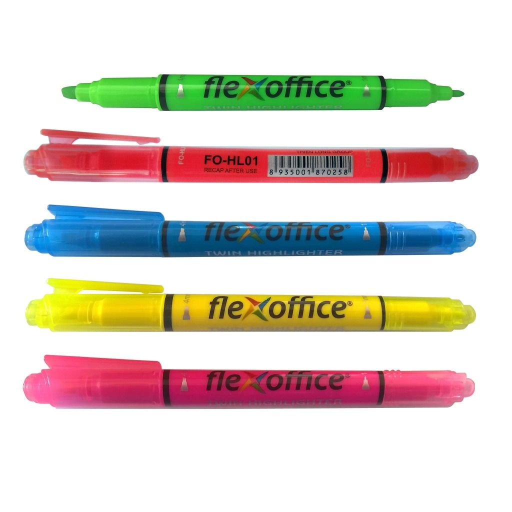 Bút Dạ Quang FlexOffice FO-HL01 - Màu Bút Giao Ngẫu Nhiên