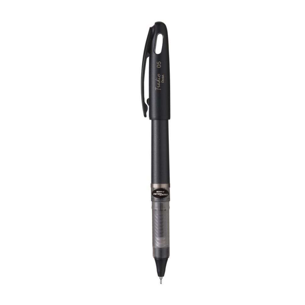 Bút Gel Pentel ENERGEL TRADIO 0.5mm (Vỏ Đen) - BLN115W (Mực Đen)
