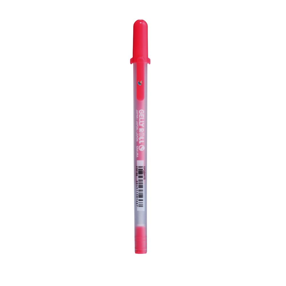 Bút Gel Sakura Gelly Moonlight 418 - Màu Đỏ Dạ Quang