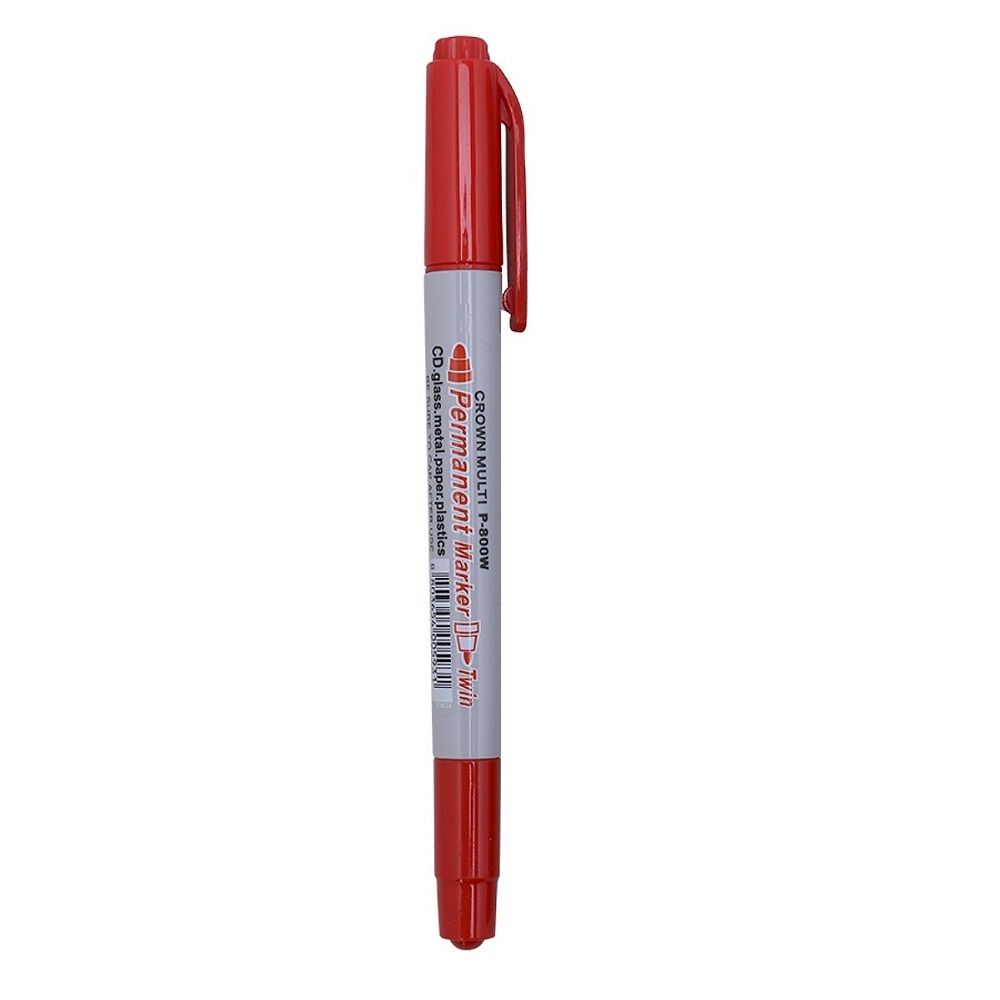 Bút Lông Dầu Crown P-800W (Mực Đỏ)