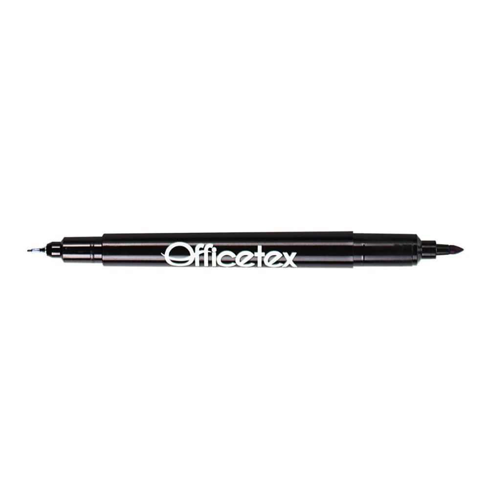 Bút Lông Dầu Mực Xanh Officetex OT-PM002BU (Vỉ 2 Cây)