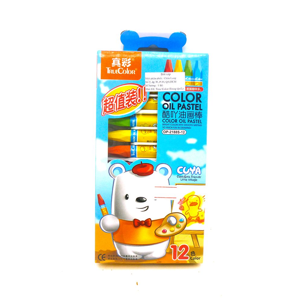 Bút Sáp Dầu True Color (12 Màu)