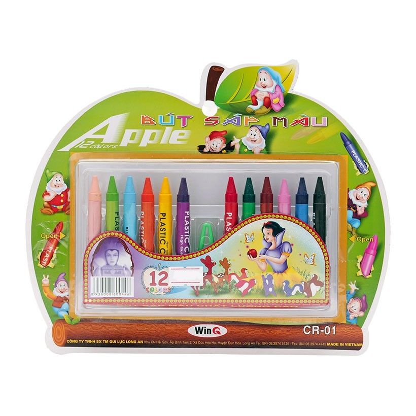 Bút Sáp Màu 12 Cây Apple WinQ