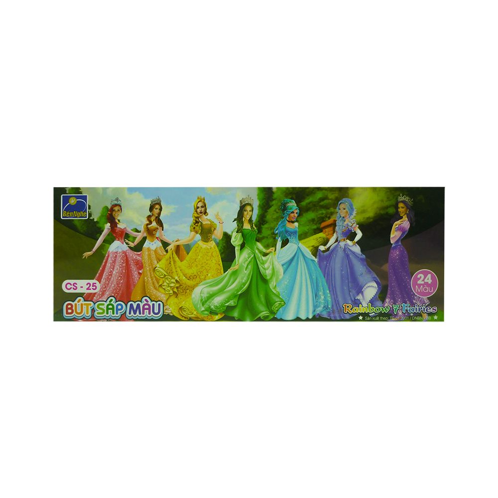 Bút Sáp Màu Bến Nghé Rainbow 7 Fairies CS-25 (24 Màu)
