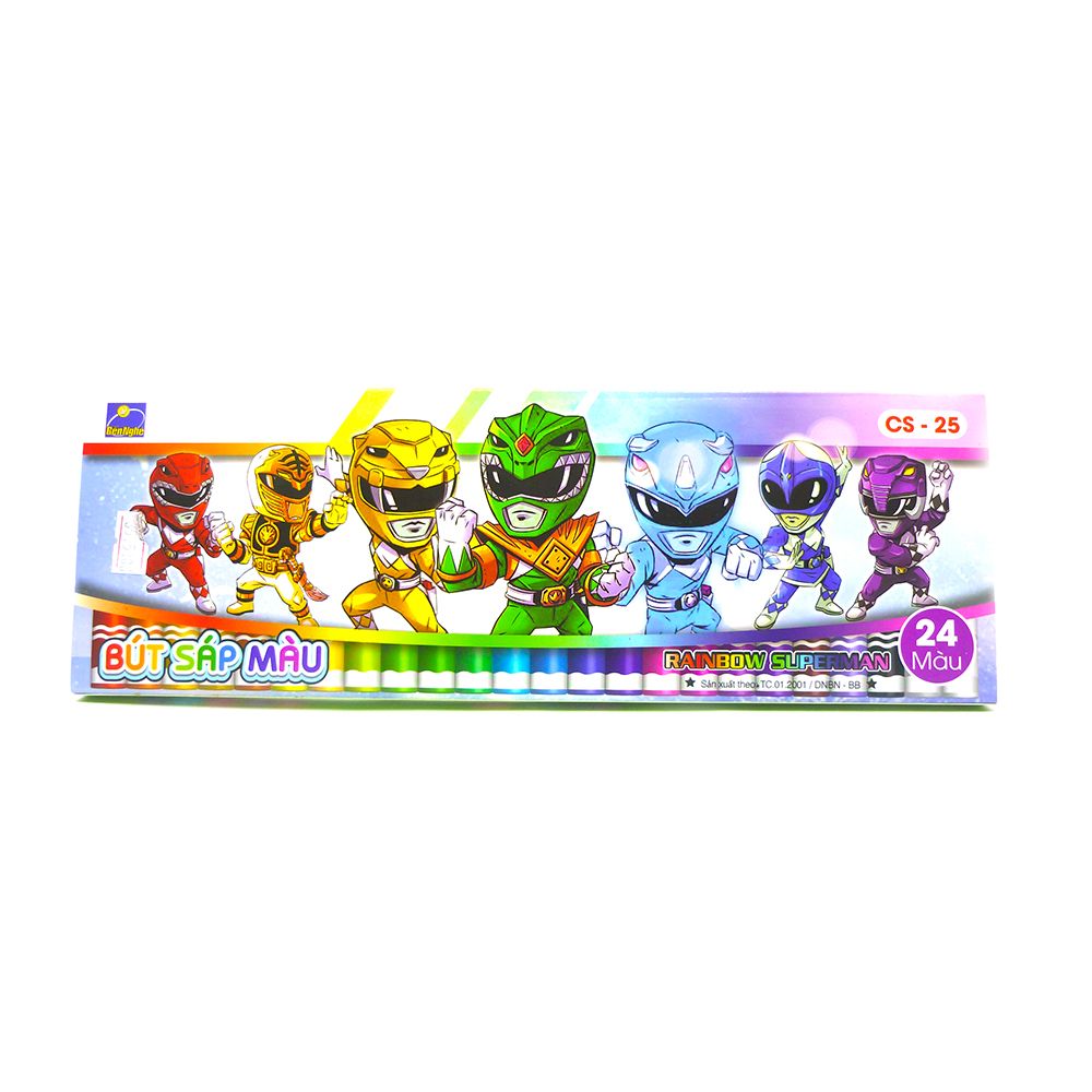 Bút Sáp Màu Bến Nghé Rainbow Superman CS-25 (24 Màu)
