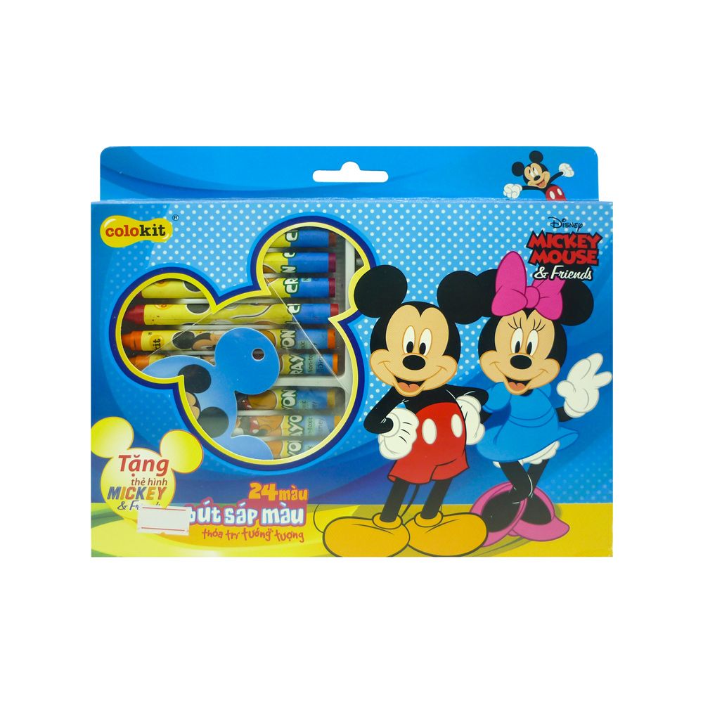 Bút Sáp Màu Colokit Mickey Mouse (24 Màu)