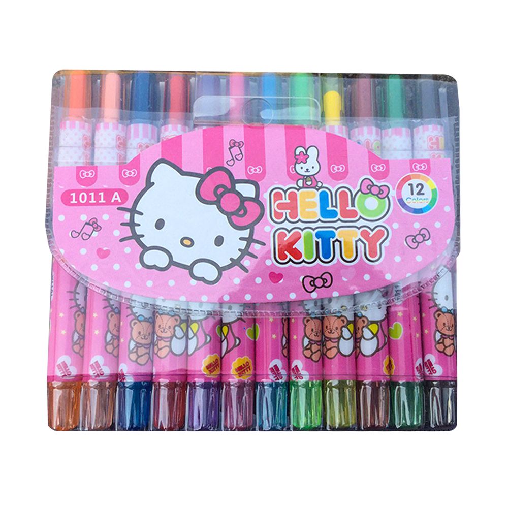 Bút Sáp Màu Hello Kitty 1011A (12 Màu)