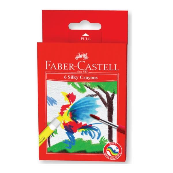 Bút Sáp Vặn Silky - Watersoluble 6 Màu 121306 Faber Castell