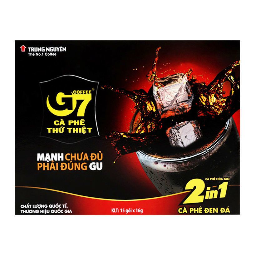  Cà Phê Hòa Tan G7 Đen Đá 2in1 (240g) 