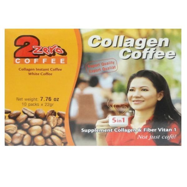 Cà Phê Hòa Tan Collagen 2 Zero (22g/ 10 Gói)