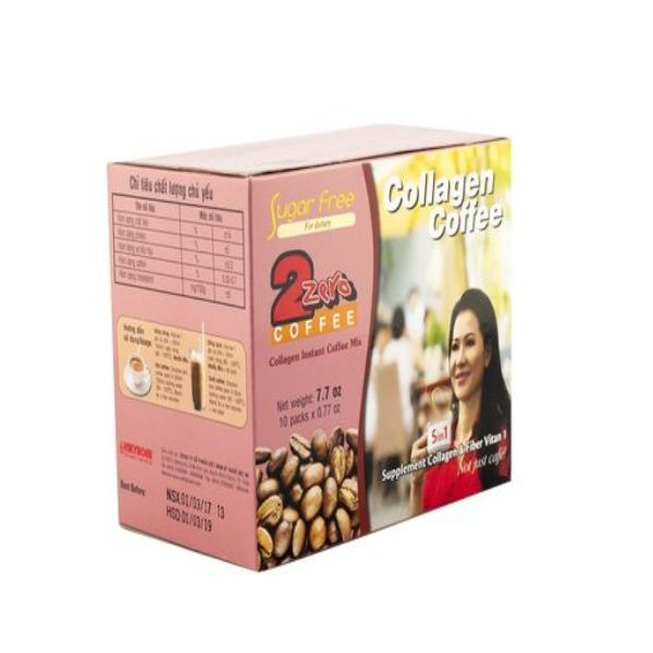 Cà Phê Hòa Tan Collagen 2 Zero (22g/ 10 Gói)